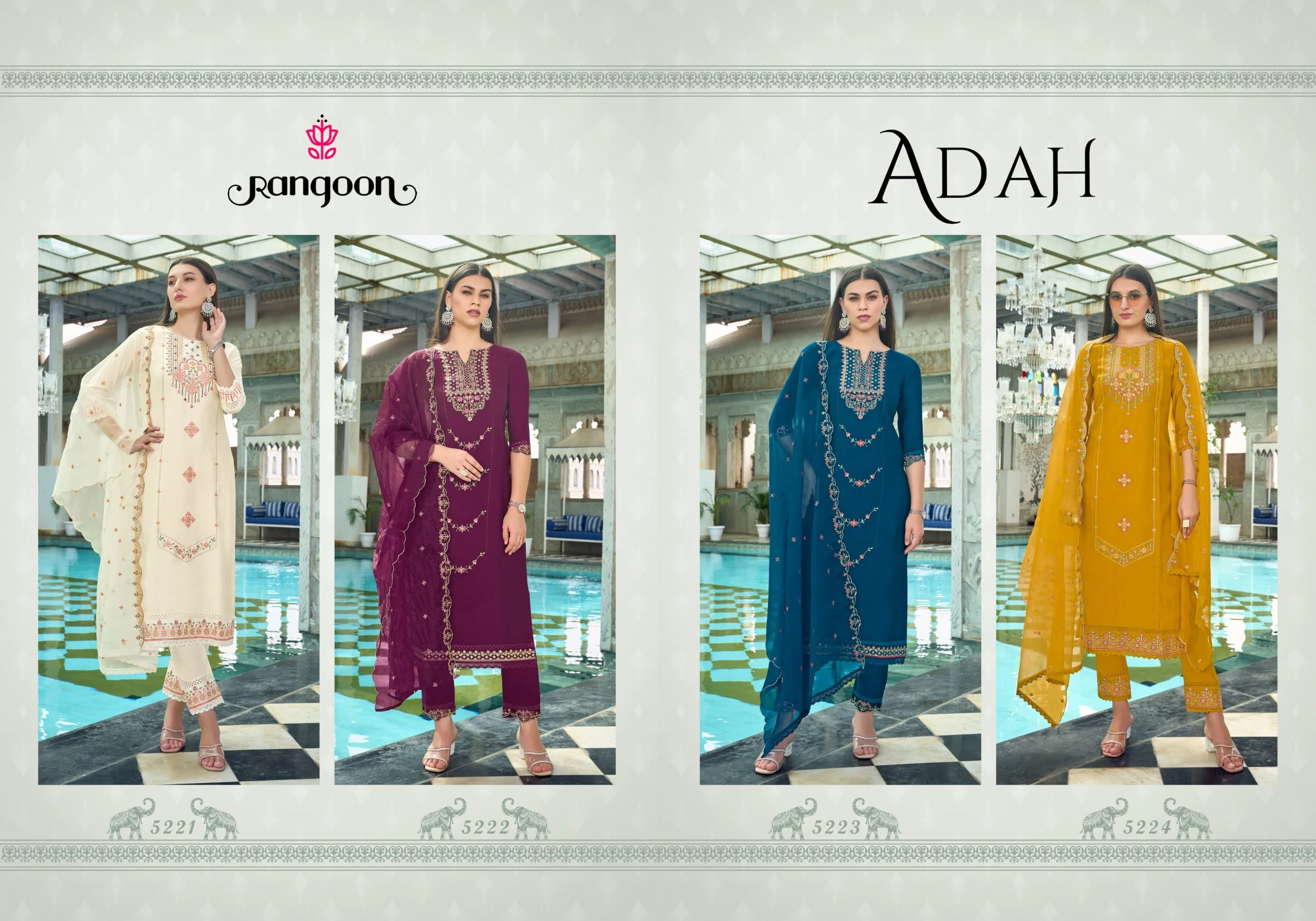 Rangoon Adah Viscose Wholesale Readymade Salwar Suit Catalog — Wholesale Salwar Suits, Rangoon wholesale from Surat — view 5